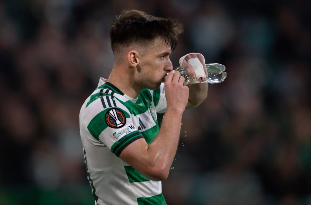 Kieran Tierney of Celtic during the UEFA Europa League 2025/26 League Phase MD2 match between Celtic FC and SC Braga at Celtic Park