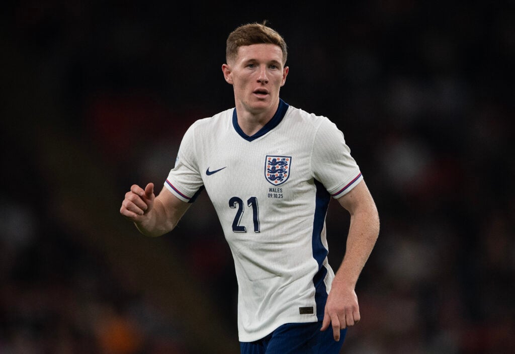 Elliot Anderson in action for England.