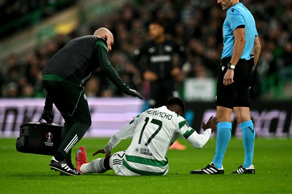 Injury for Kelechi Iheanacho for Celtic vs Sturm Graz