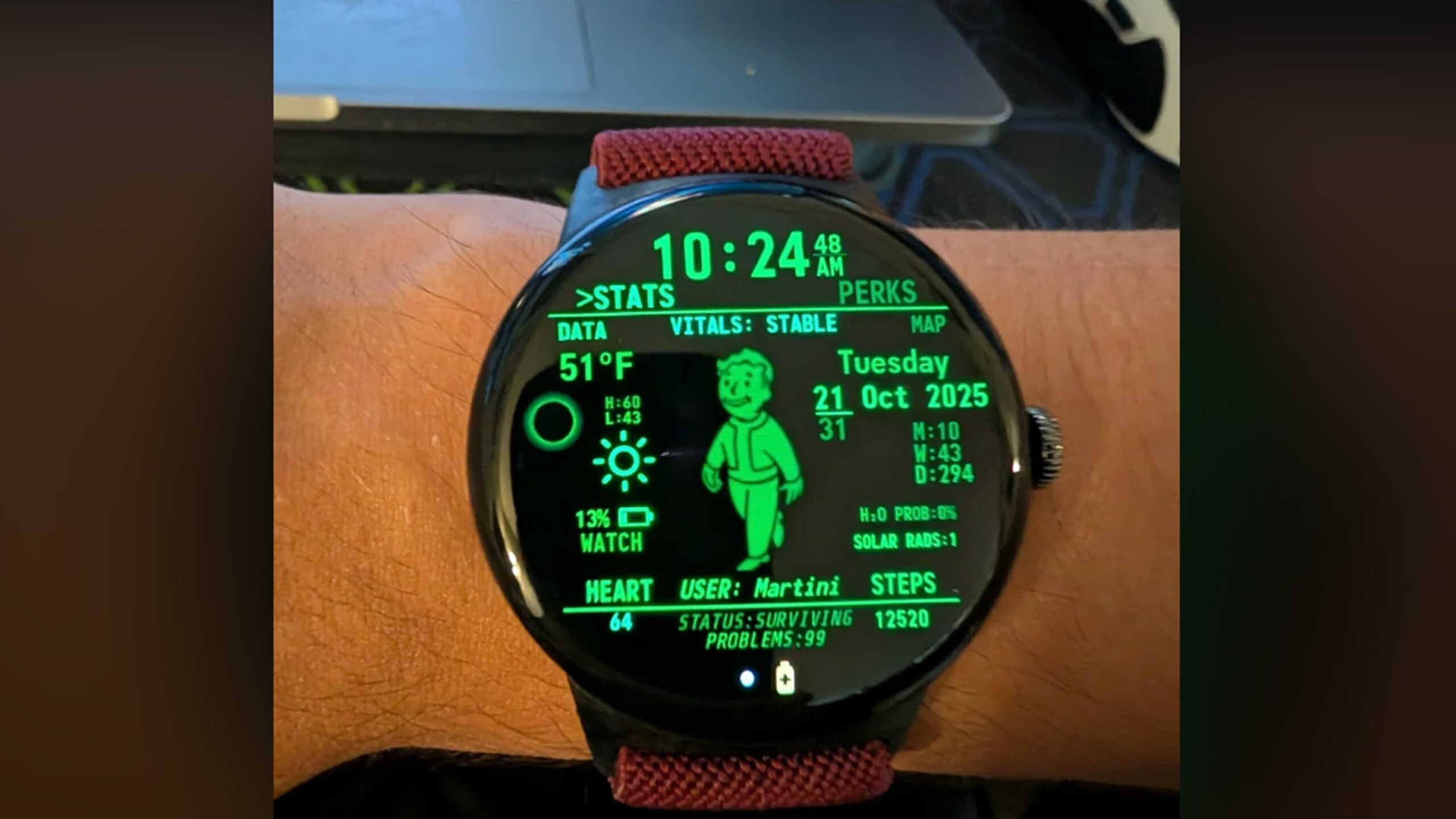 Google Pixel Watch 4 Pip Boy Watch Face
