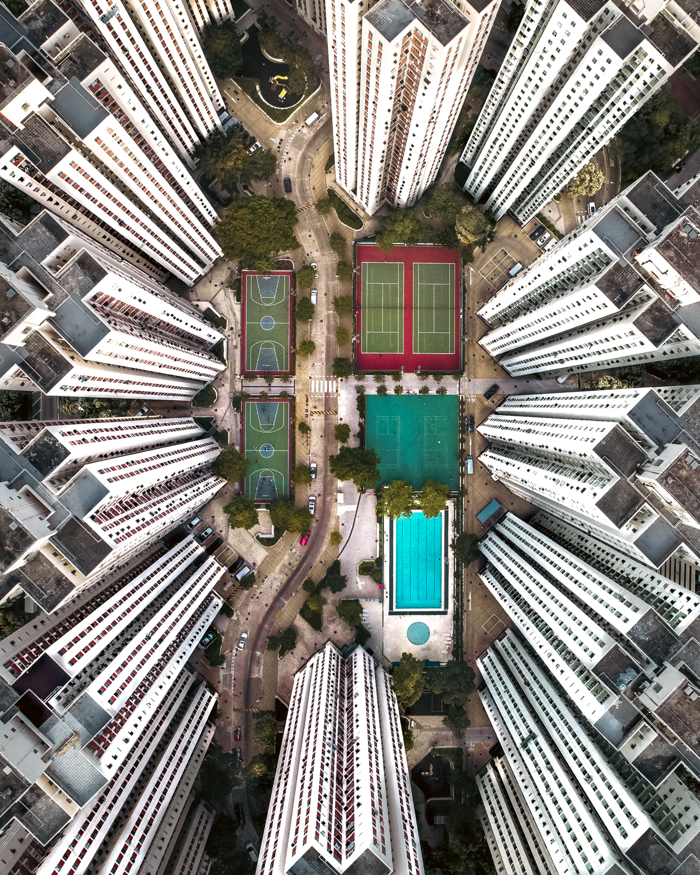 An aerial photograph of Richland Gardens, Kowloon Bay, taken in 2019. Photo: Derry Ainsworth.