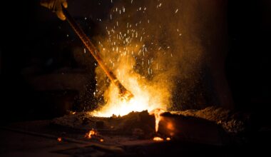 Hot Fire Metal Sparks Mine Blending