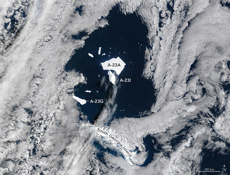 Iceberg A-23A September 2025 Annotated