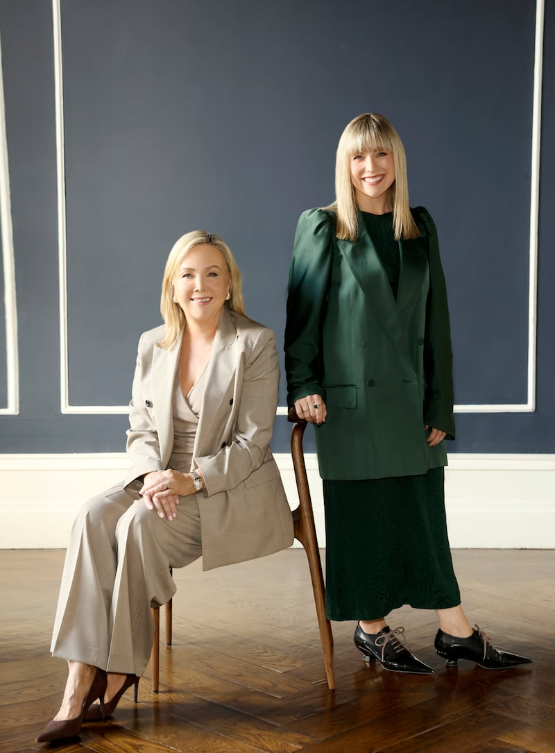 Designers Arlene McIntyre (seated) and Róisín Lafferty. Fleetwood developed its new Prestige range in close collaboration with both designers. Photograph: Kieran Harnett