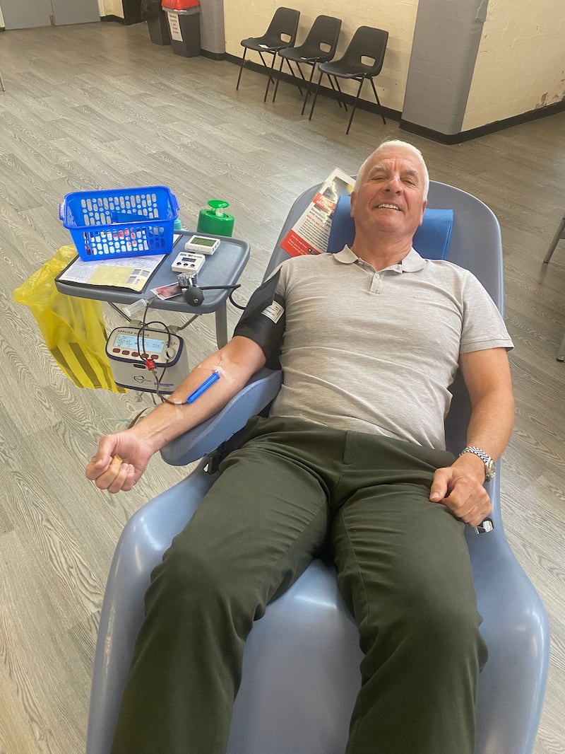 Peter Randle has type O negative blood – which can be given to anyone in emergencies (handout/NHSBT)