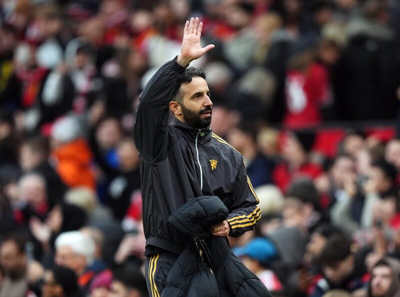 Manchester United manager Ruben Amorim. Photograph: Martin Rickett/PA