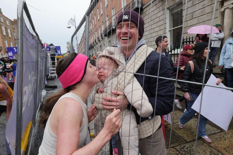 Sarah Dinneen from Galway with her husband Ryan McEnaney and their son Ted. Photograph: Alan Betson/The Irish Times

