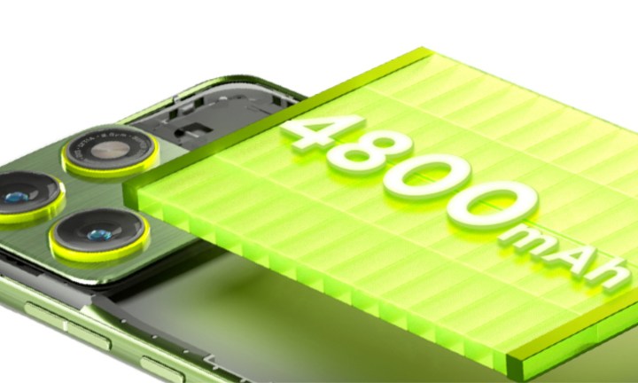 Creative visualization of the Motorola X70 Air's 4,800 mAh battery.