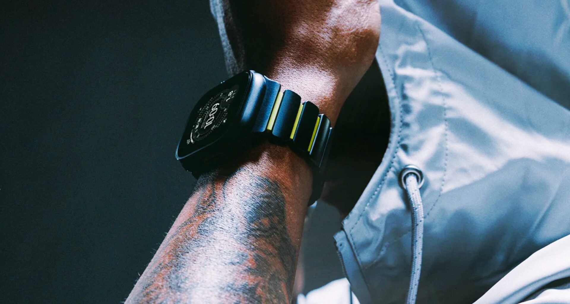 Nomad Stratos wristband for Apple Watch Ultra combines titanium links with flexible FKM