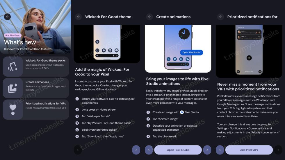 November Pixel Feature Drop Leak