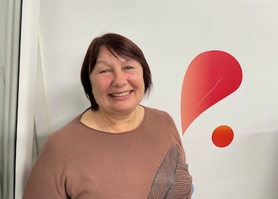 Oksana Dubyk, a former resident of Russian-occupied Mariupol in eastern Ukraine, is preparing to open a small bakery 1,200km away in Lviv. Photograph: Daniel McLaughlin