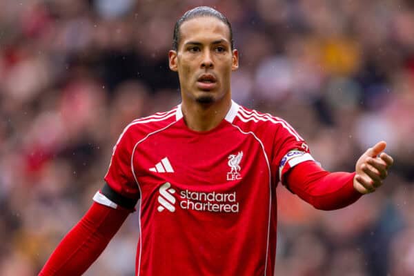 LIVERPOOL, ENGLAND - Saturday, September 20, 2025: Liverpool's captain Virgil van Dijk during the FA Premier League match between Liverpool FC and Everton FC at Anfield. The 247th Merseyside Derby. (Photo by David Rawcliffe/Propaganda)
