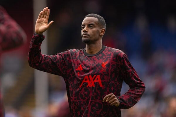 LONDON, ENGLAND - Saturday, September 27, 2025: Liverpool's Alexander Isak during the pre-match warm-up before the FA Premier League match between Crystal Palace FC and Liverpool FC at Selhurst Park. (Photo by David Rawcliffe/Propaganda)