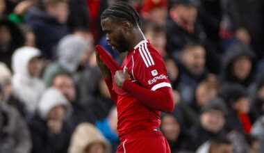LIVERPOOL, ENGLAND - Wednesday, October 29, 2025: Liverpool's Amara Nallo reacting to his straight red card during the Football League Cup 4th Round match between Liverpool FC and Crystal Palace FC at Anfield. (Photo by David Rawcliffe/Propaganda)