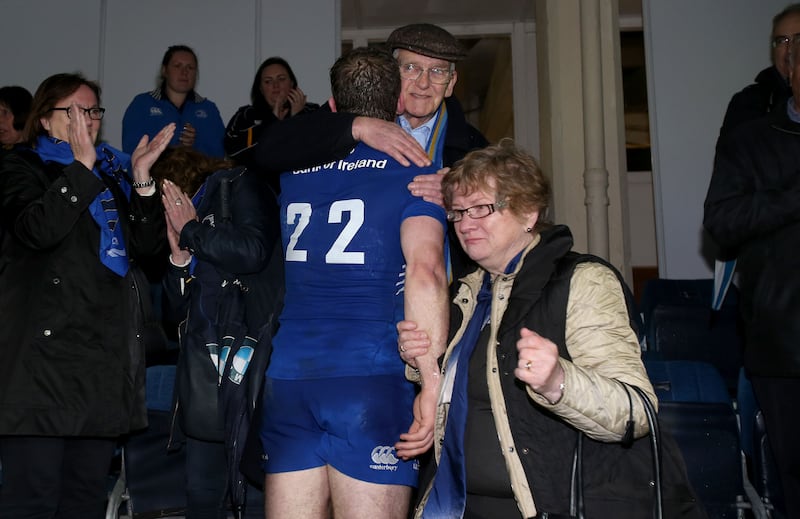 Guinness PRO12, RDS, Dublin 8/5/2015Leinster vs Benetton TrevisoLeinster's Gordon D'Arcy with his dad John and mum Peggy Mandatory Credit ©INPHO/Dan Sheridan