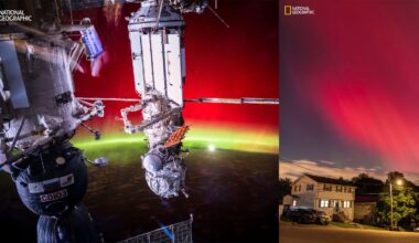 Photographers in Space and on Earth Capture Same Scenes at Same Time