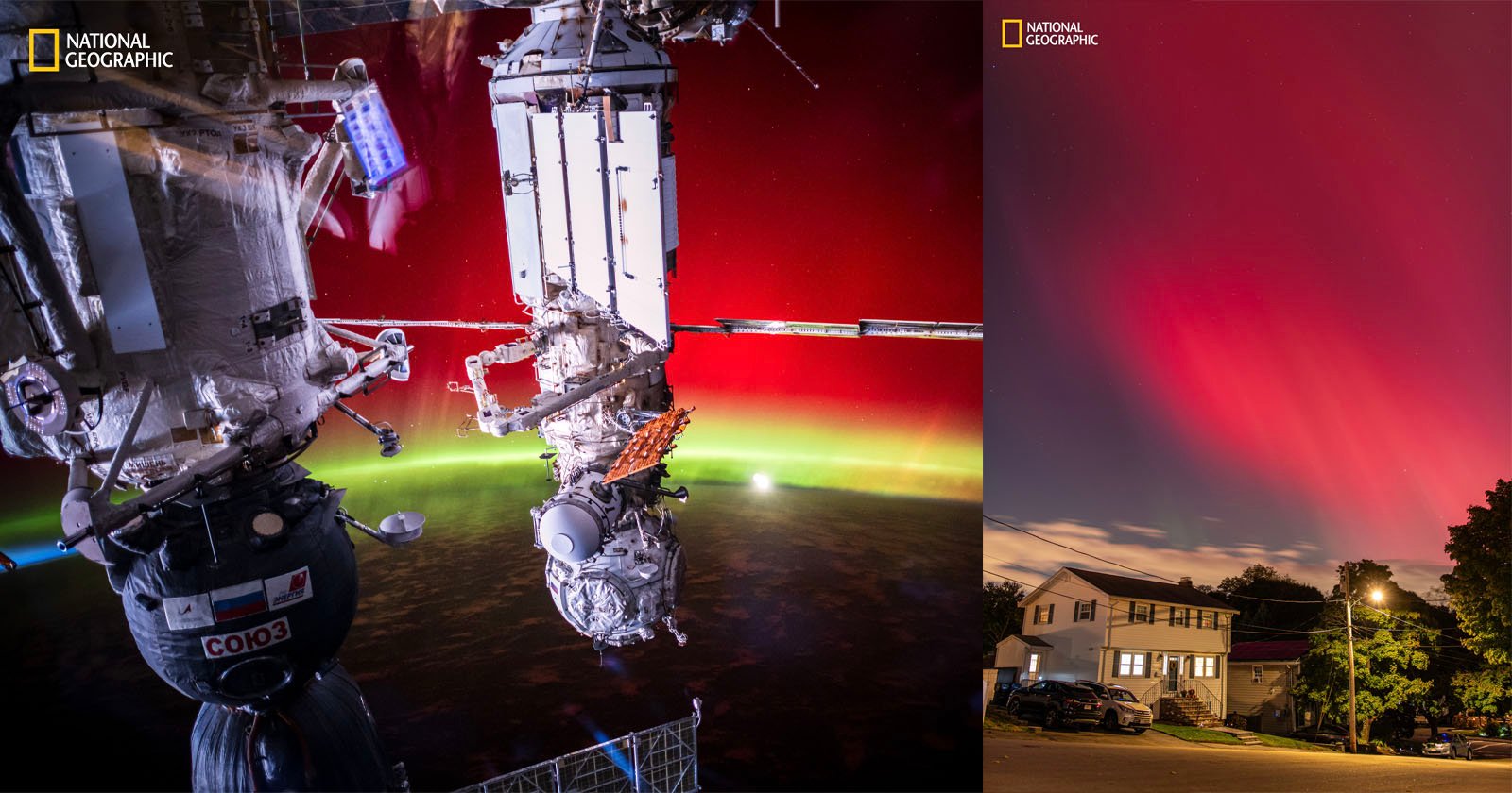 Photographers in Space and on Earth Capture Same Scenes at Same Time