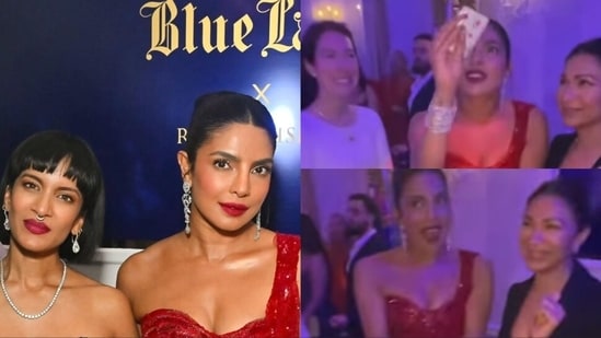 Priyanka Chopra attended a Diwali party in London.