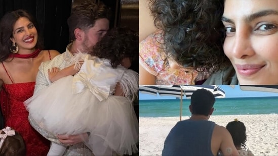 Priyanka Chopra shared several pictures of Malti and Nick Jonas.