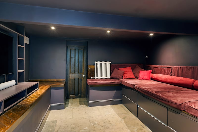 Cinema room in basement