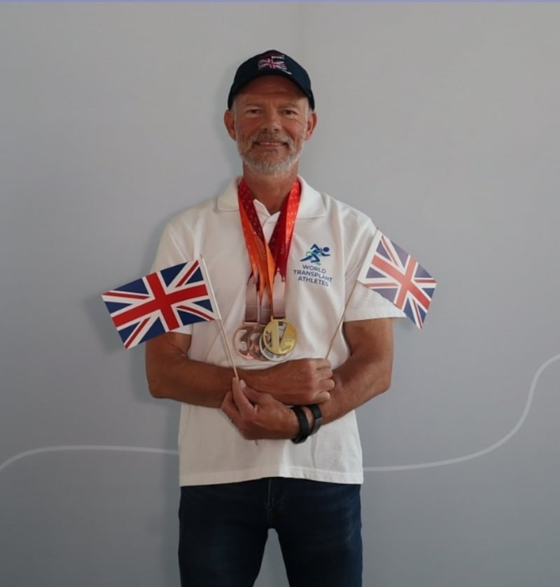 Simon Elmore competed in the transplant games after he received a kidney transplant in 2015 (handout/NHSBT)