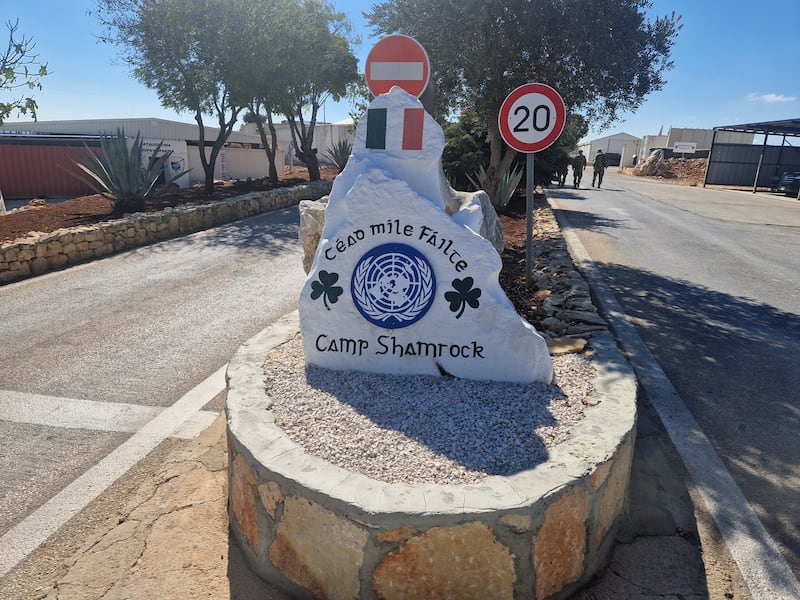 Camp Shamrock in Lebanon. Photograph: Conor Gallagher