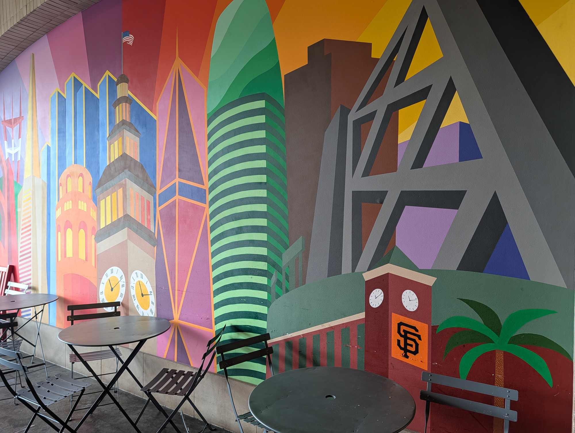 multicolor mural shot by Pixel 10 Pro