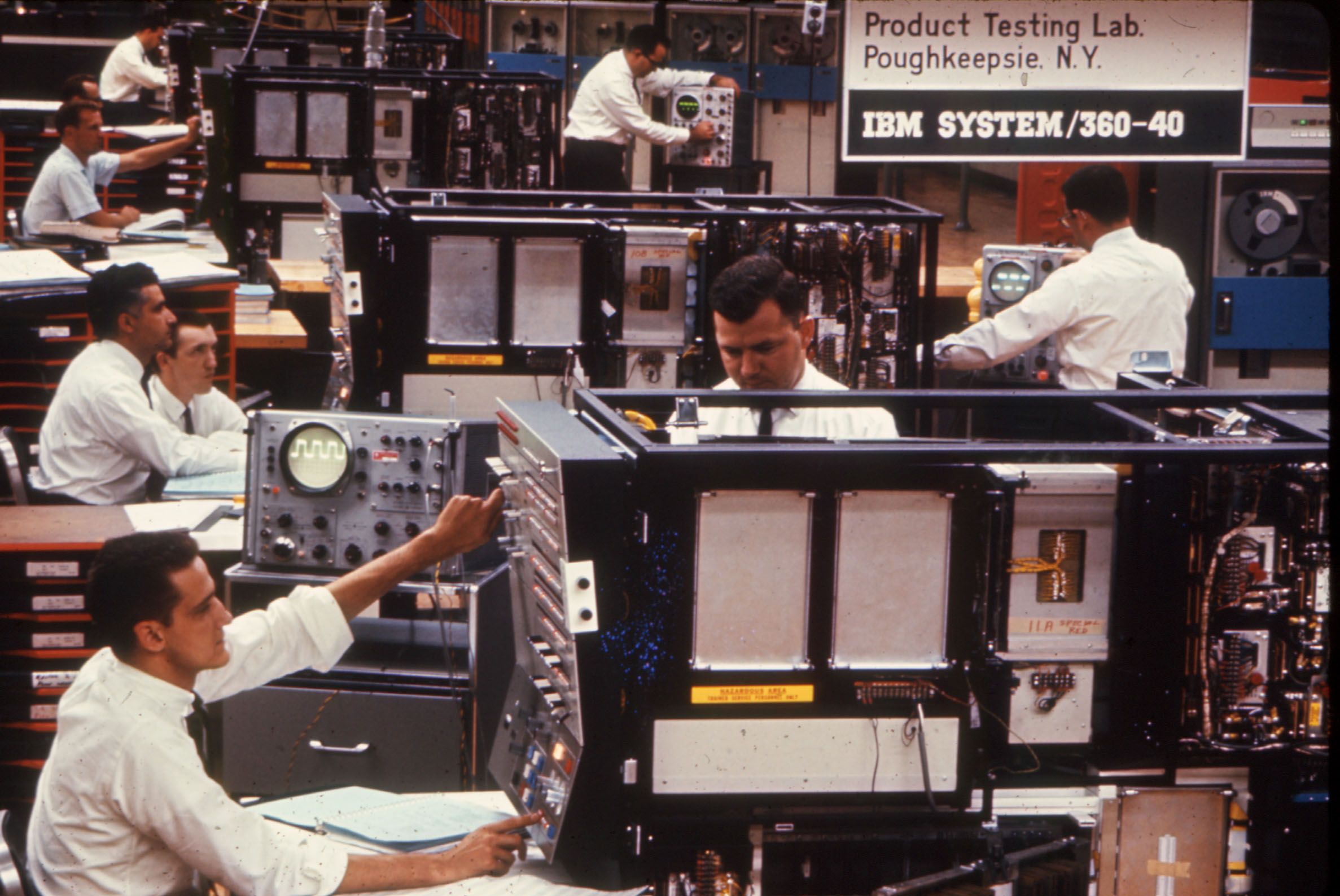 IBM Poughkeepsie, 1960s. S360 Testing Poughkeepsie_Model 40-1960s.jpg