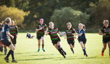 2K163D6 06/10/2019. WATFORD, UK. Womens Rugby at THE FULERIANS LADIES 1ST XV THE FULERIANS PLAY RUGBY AGAINST RAMS SIRENS LADIES Photo credit : ? RICH BOWEN PHOTOGRAPHY