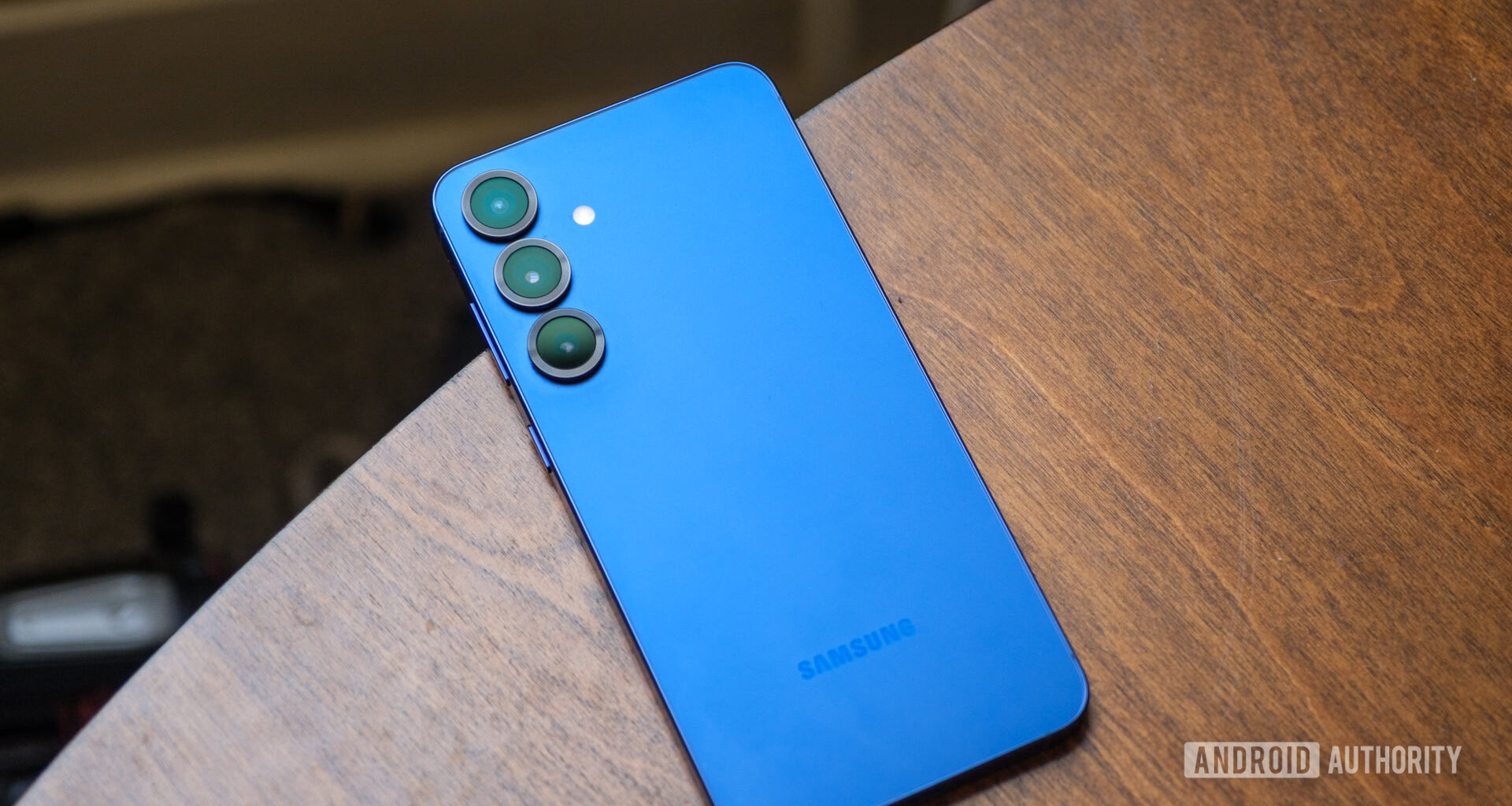 Samsung Galaxy S25 Plus blue on table