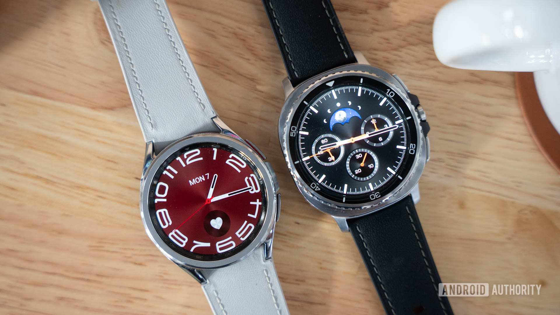 Samsung Galaxy Watch 7 Classic next to Galaxy Watch 8 Classic