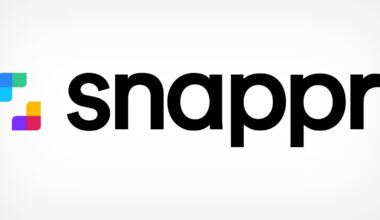 Snappr logo with a colorful geometric icon on the left and the word "snappr" in bold black letters on a white background.