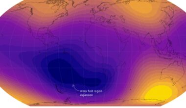 ESA's Swarm spots a fast-growing anomaly in the Earth’s magnetic field