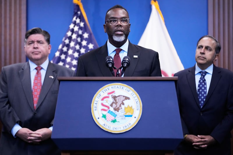 Chicago mayor Brandon Johnson. Photograph: Nam Y Huh/AP