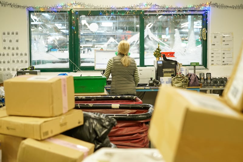 An Post's Dublin Mail Centre. Eircodes are in use for automated sorting, but not on street level. Photograph: Enda O'Dowd