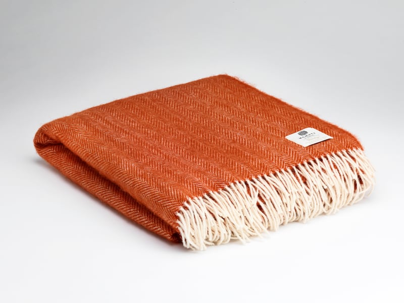 Desert Sky herringbone throw from McNutts of Donegal
