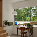 Waterhouse Residence / o y a m a + Julia Manaças Architecte - Interior Photography, Dining room, Wood, Lighting, Chair, Glass