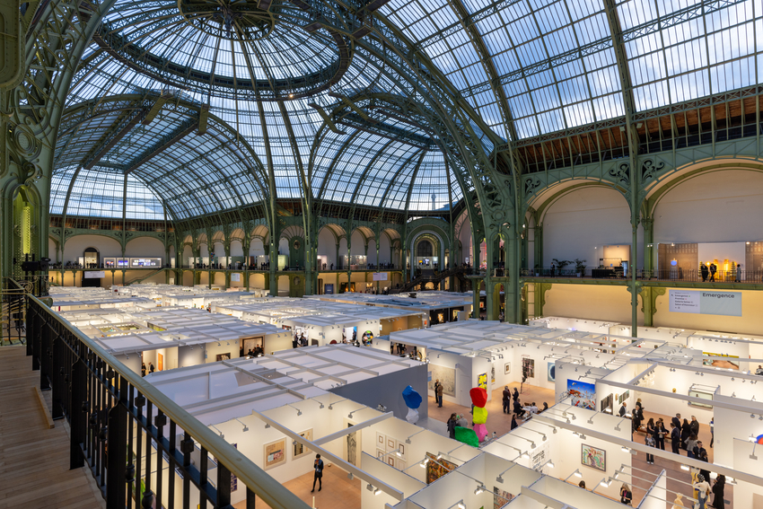 A view of the 2025 edition of Art Basel Paris at the Grand Palais.