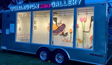 Artist Jai Hart's show "Loose Ends" (June 27-Aug. 29, 2025) was the inaugural show at Burlington Micro Gallery, the gallery in a trailer founded by Catherine LeComte Lecce and Melisa Tintocalis.