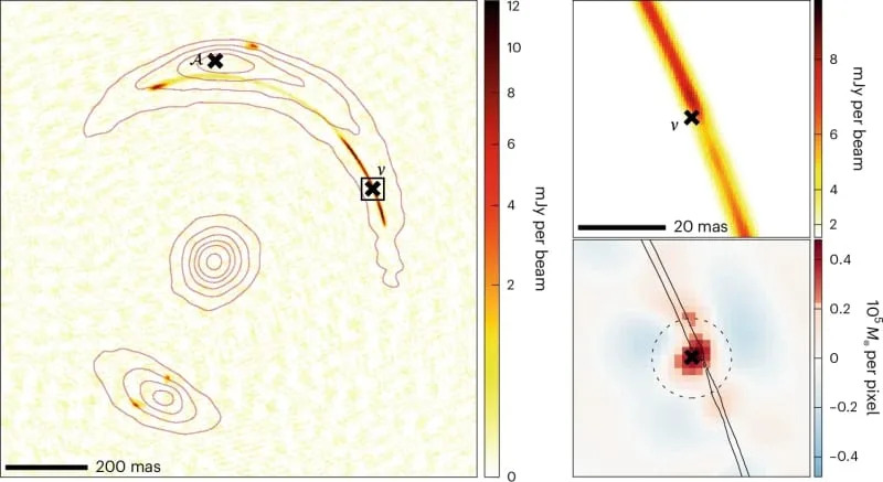 The strong gravitational lens system JVAS B1938+666. (CREDIT: Nature Astronomy)