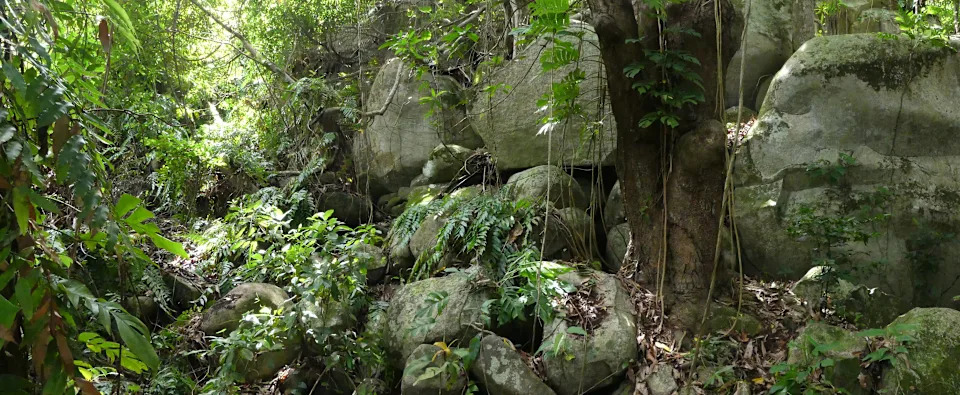 The boulder fields of Dauan Island.