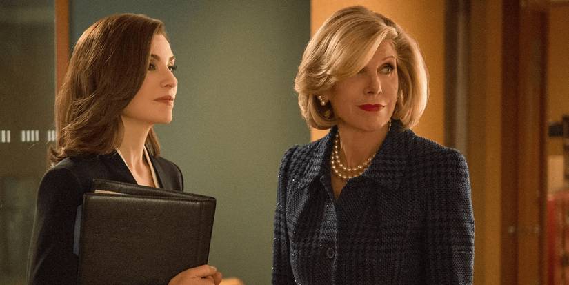 Alicia Florrick (Julianna Margulies) and Diane Lockhart (Christine Baranski) in The Good Wife