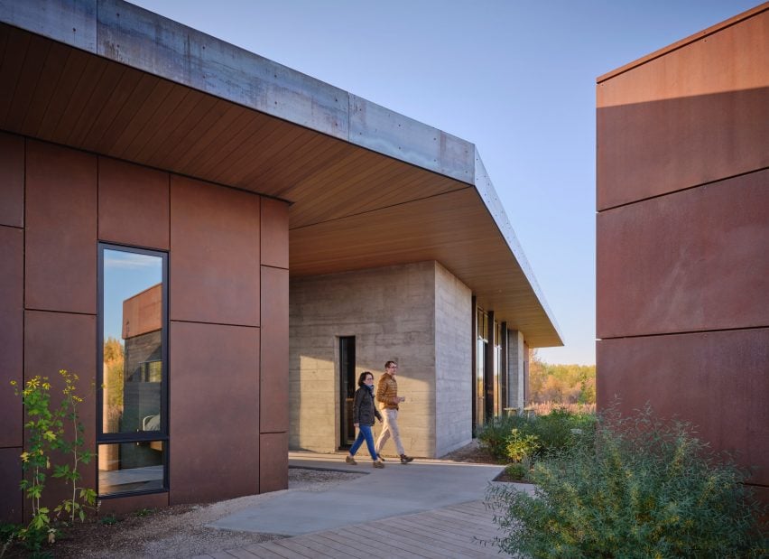 American house by Prospect Studio clad with weathering steel