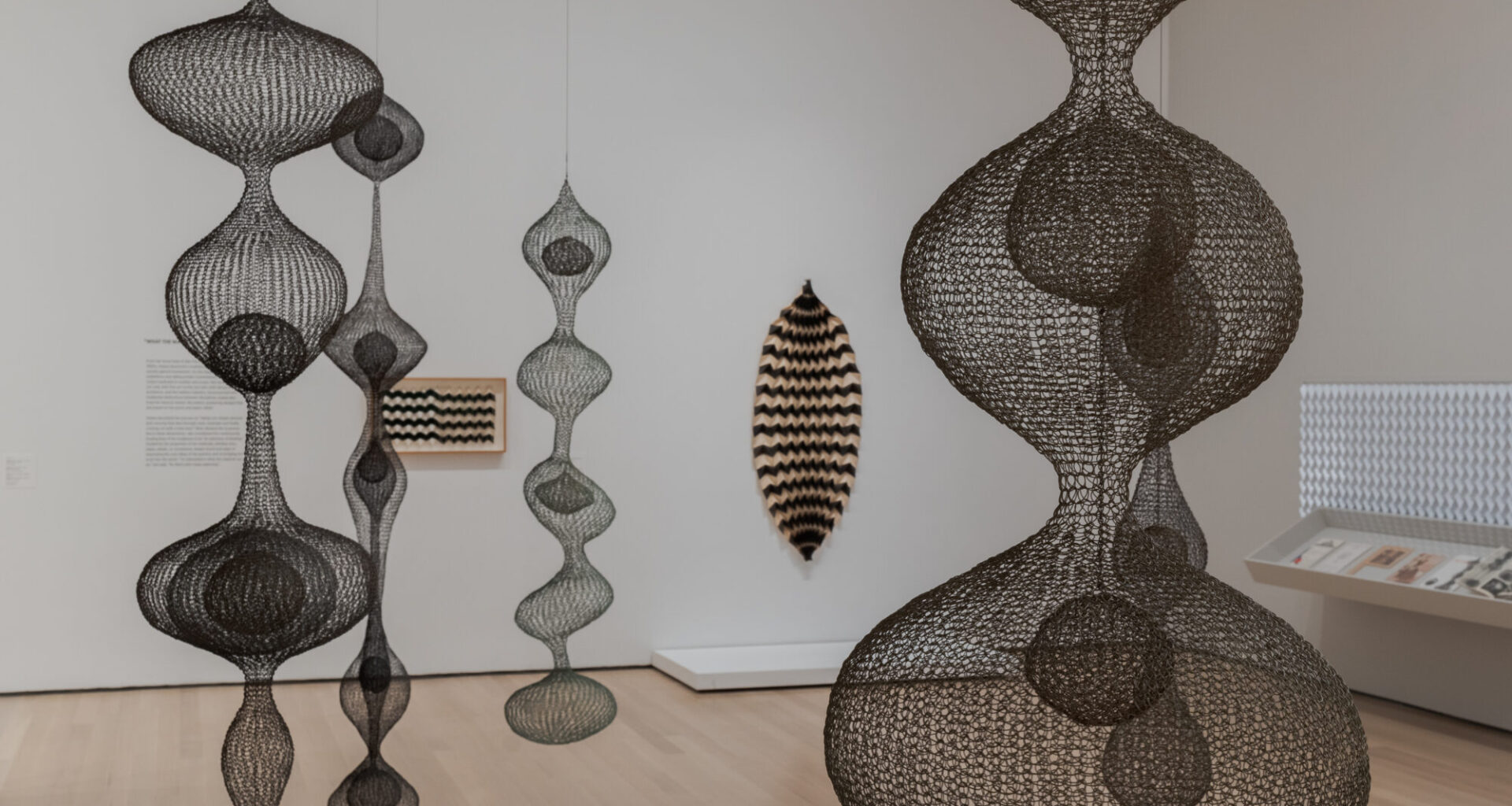 installation view of 'Ruth Asawa: A Retrospective' at the Museum of Modern Art