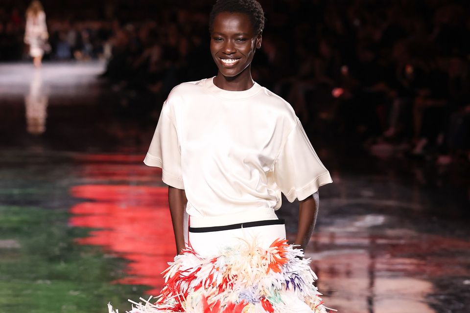 Matthieu Blazy’s finale look for Chanel at Paris Fashion Week. Photo: Stephane Cardinale - Corbis/Corbis via Getty Images