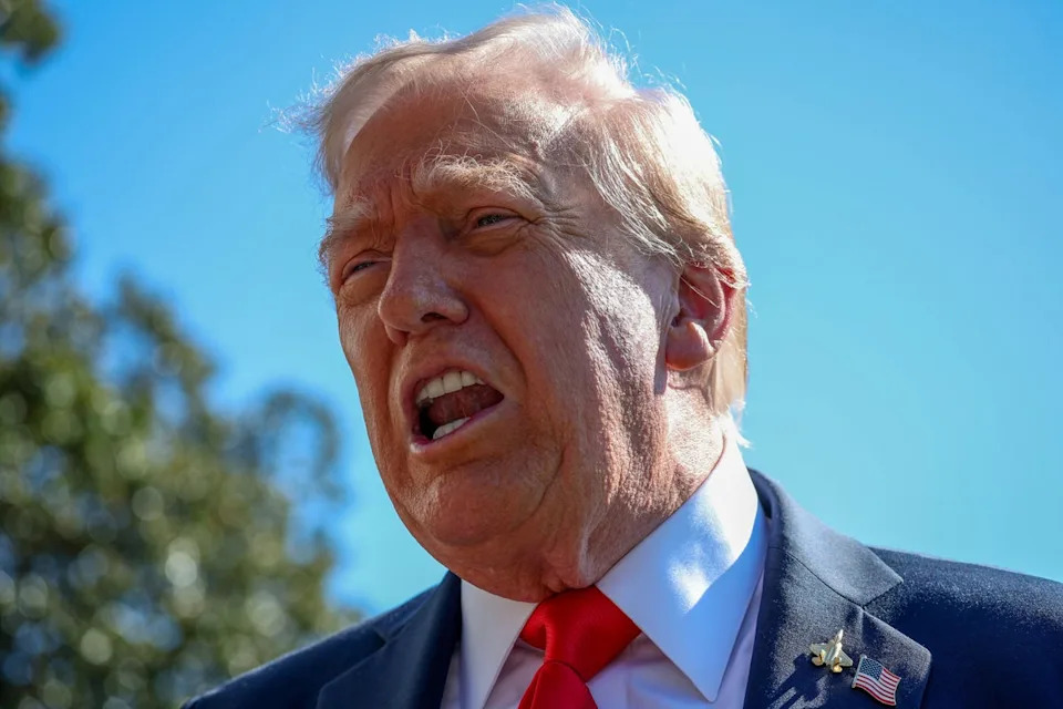 President Donald Trump has sent the market tumbling after escalating his trade war with China by threatening a 100 percent tariff ‘over and above’ current rates for Beijing (Tasos Katopodis/Getty Images)