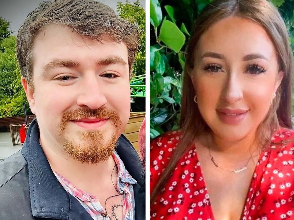 Zak Hughes (left) is accused of killing Sarah Montgomery (right) in Co Down in June