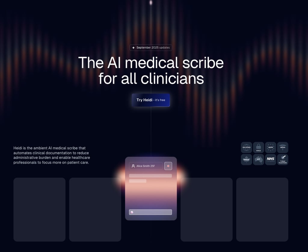 Heidi’s AI platform has been designed to transcribe consultations between doctors and patients into clinical notes to reduce doctors’ administrative workloads. Photo: Handout