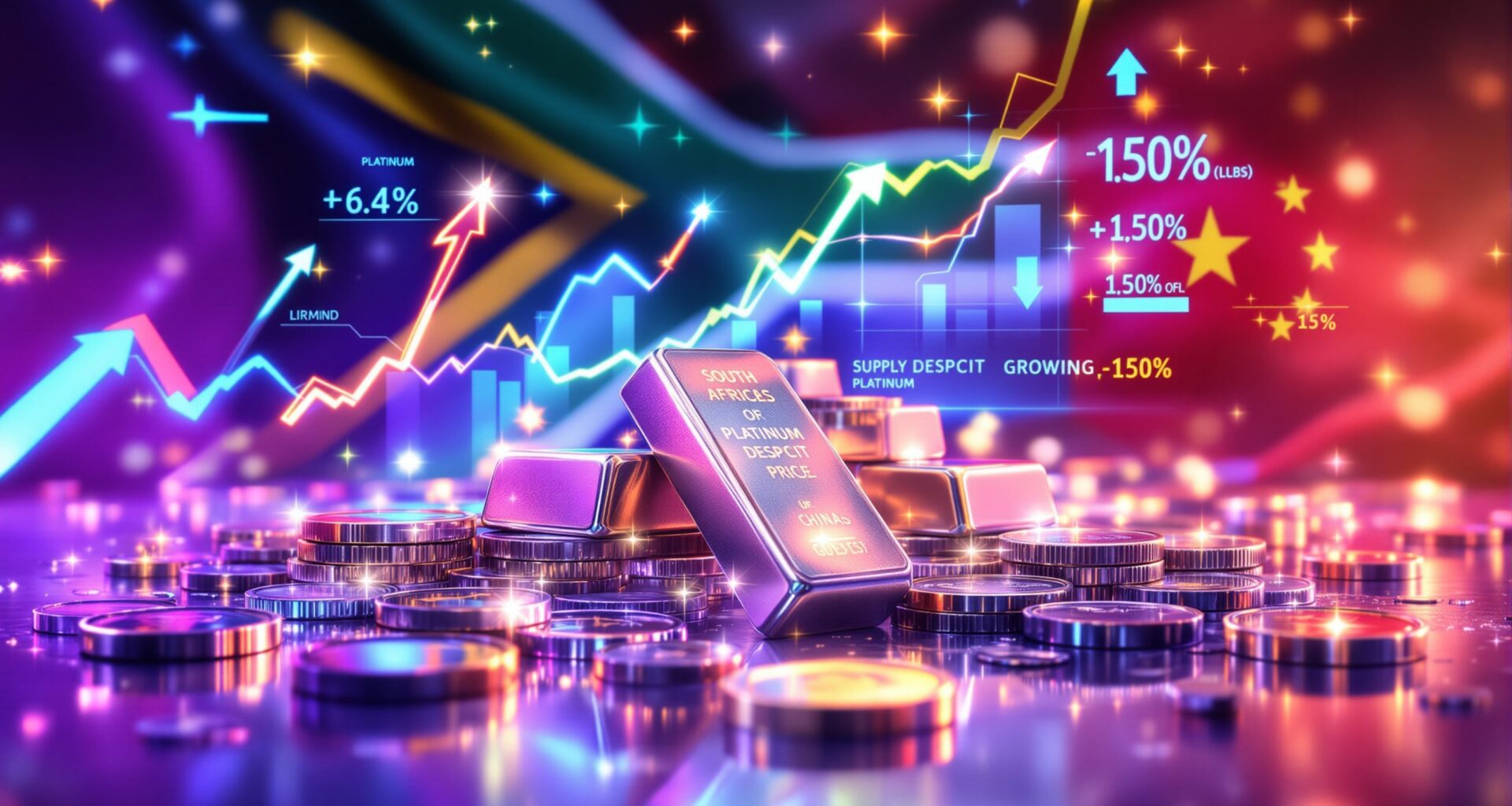 Platinum price surge with market indicators.