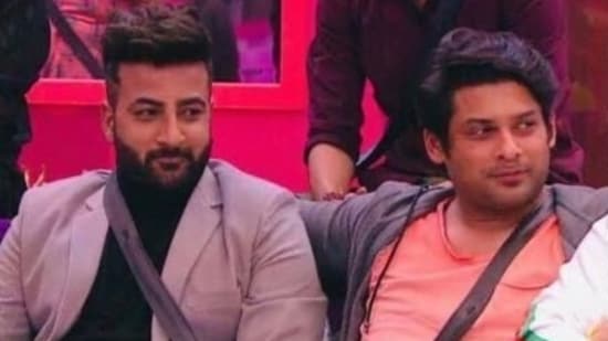 Shehbaz Badesha and Sidharth Shukla's still from Bigg Boss 13.